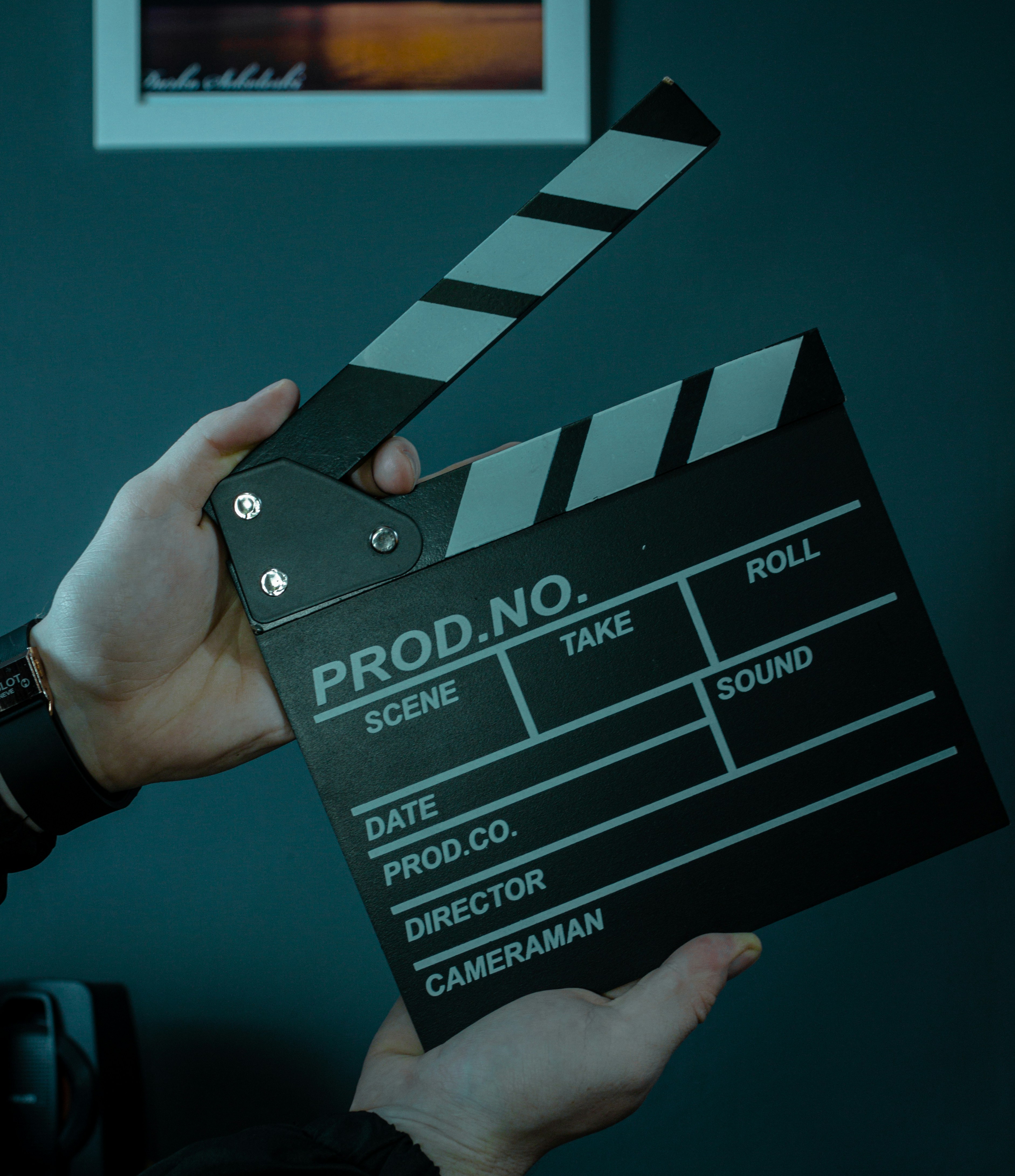 Script writing visual with cinematic storytelling atmosphere