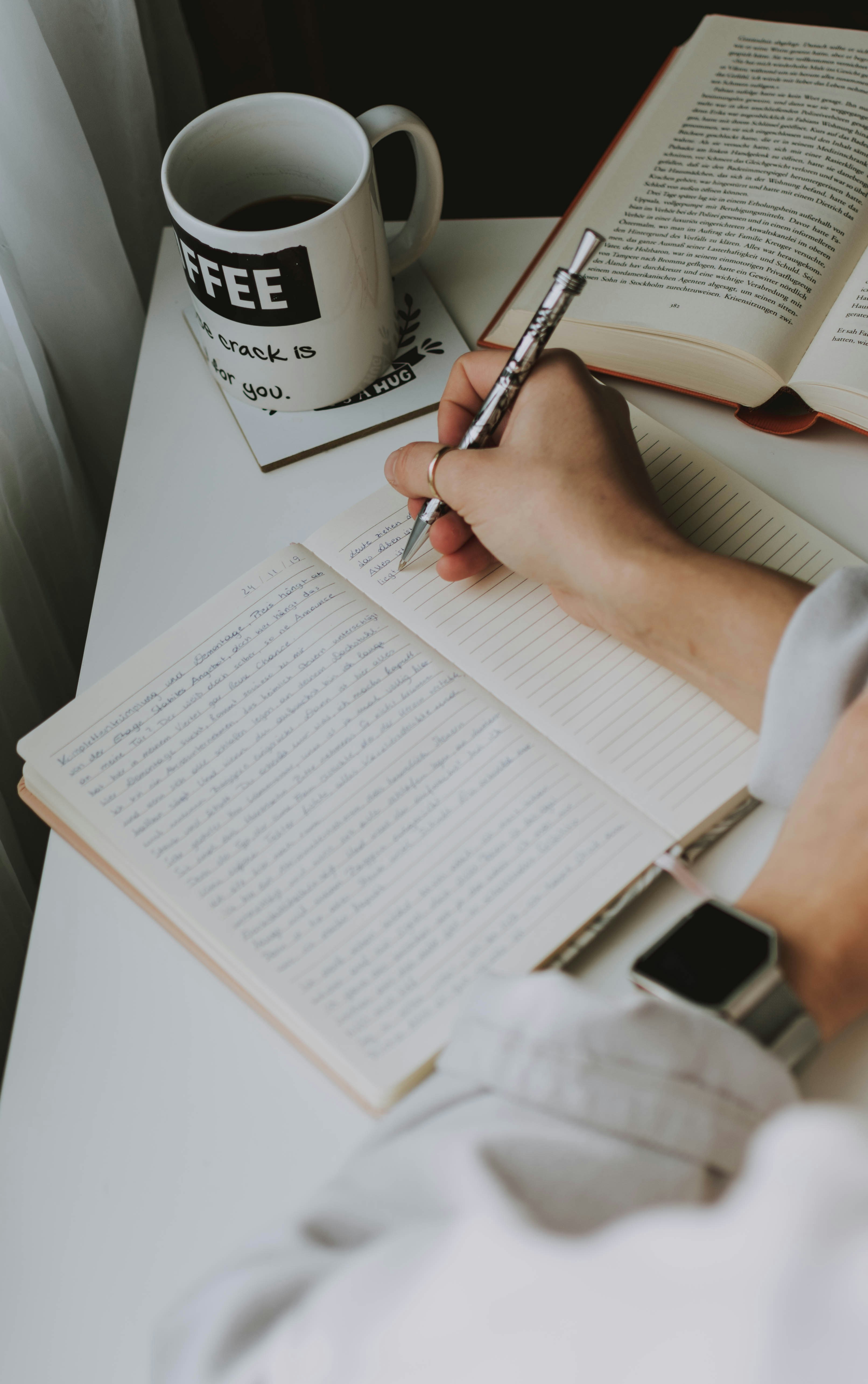 Decorative writing visual for speech and essay services